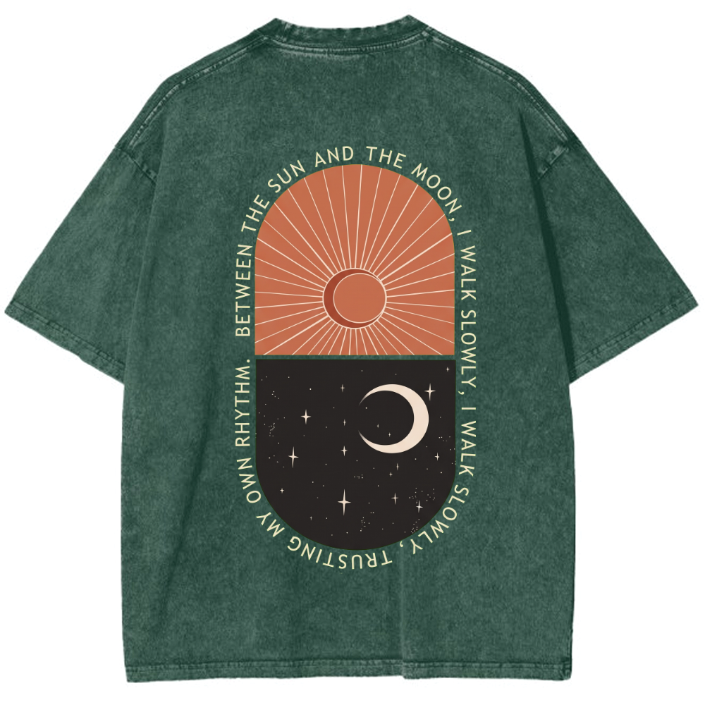 Sun & Moon Washed Oversized T-shirt