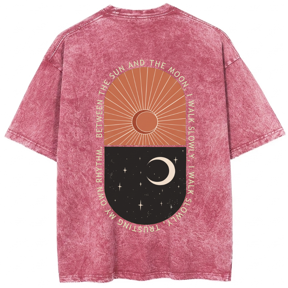 Sun & Moon Washed Oversized T-shirt