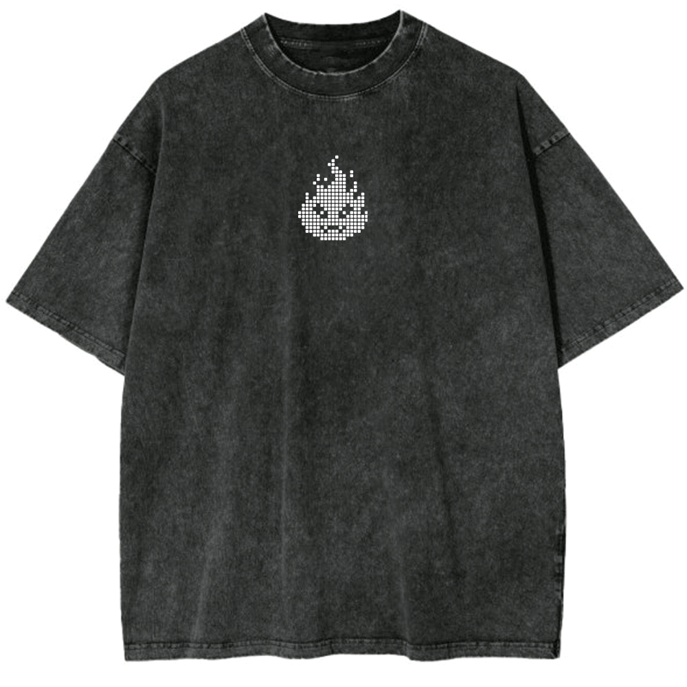 Oversized Washed T-Shirt | Calcifer
