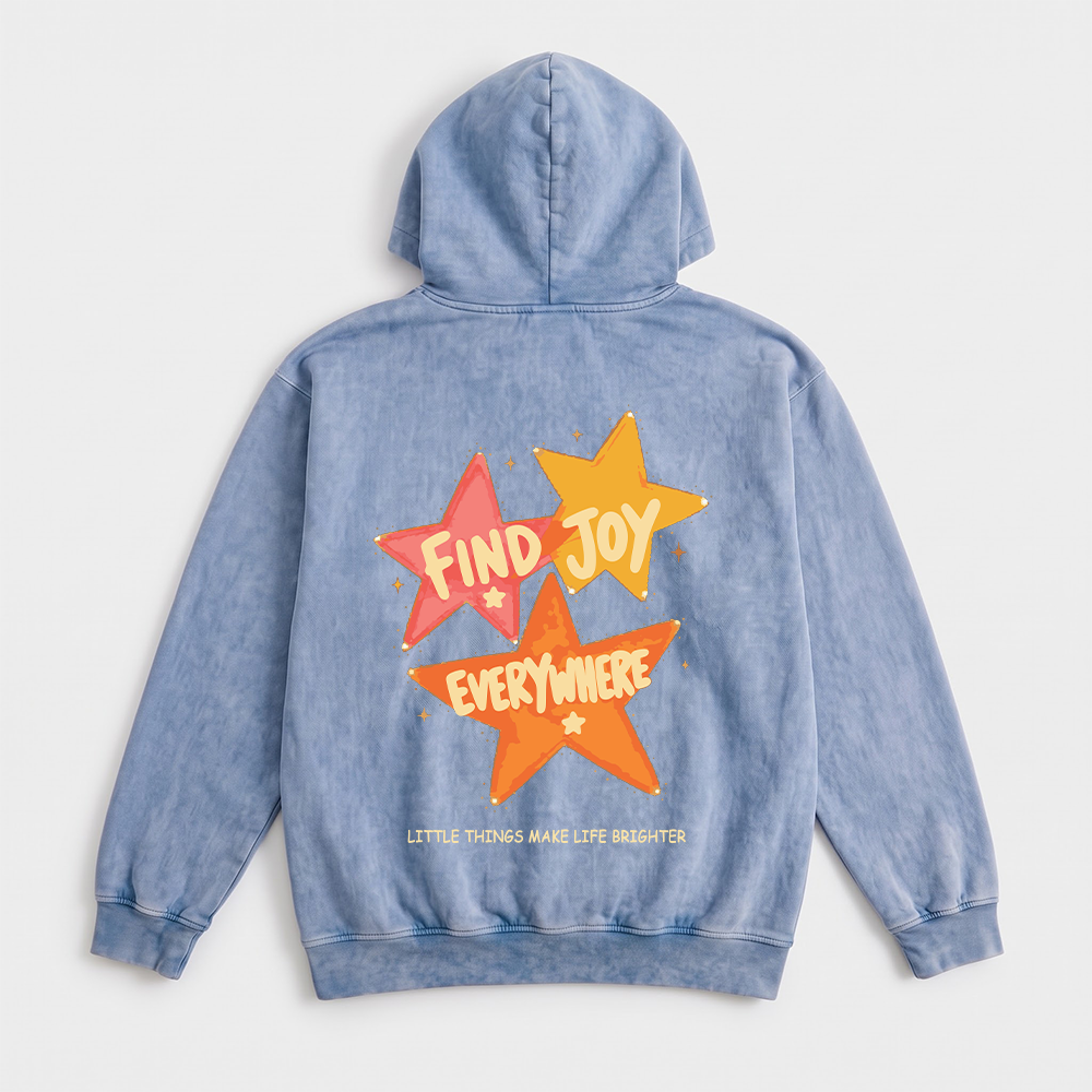 Find Joy Everywhere Washed Oversized Hoodie