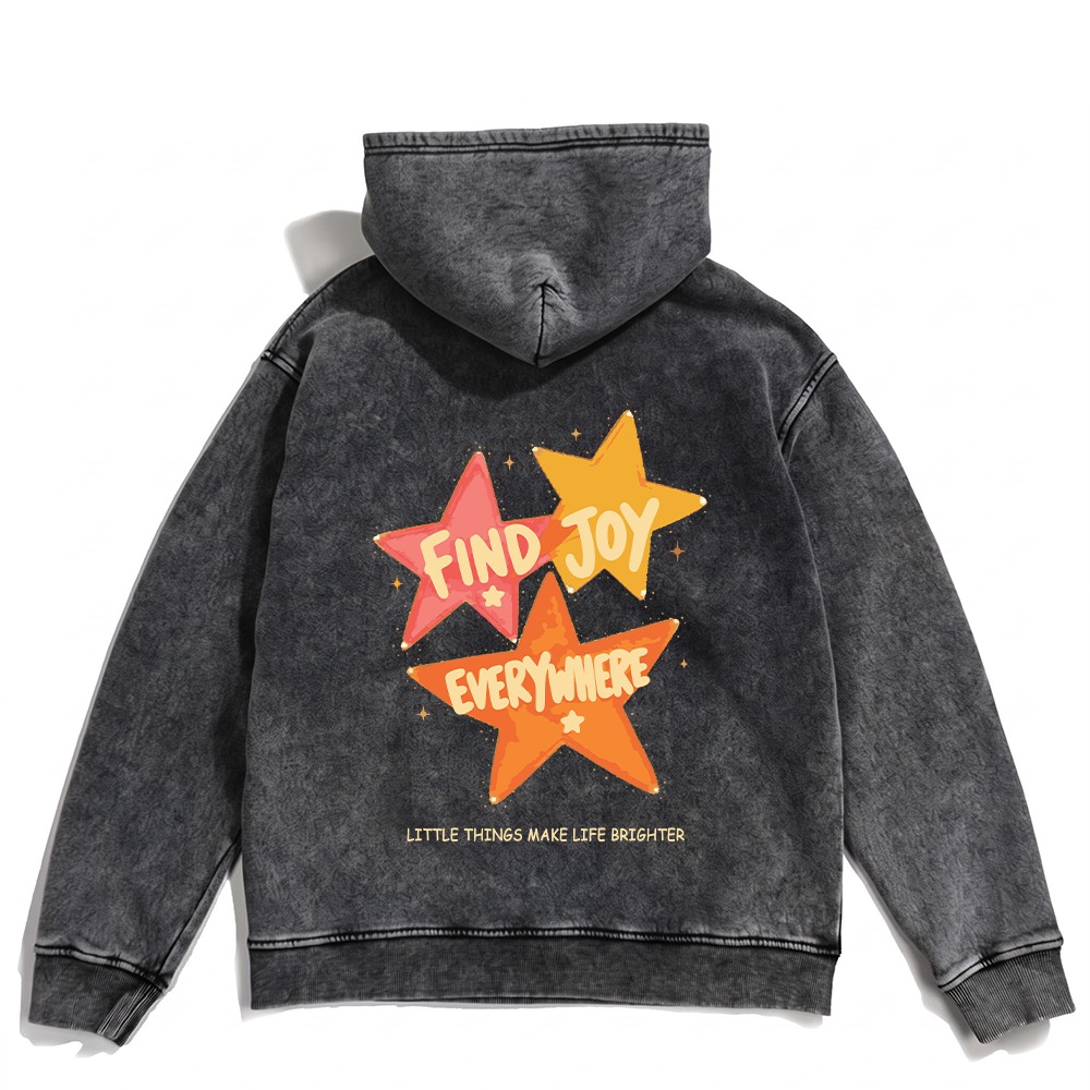 Find Joy Everywhere Washed Oversized Hoodie
