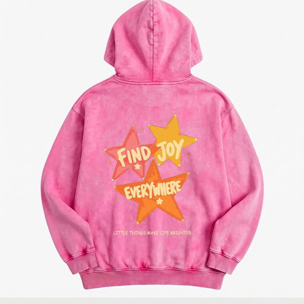 Find Joy Everywhere Washed Oversized Hoodie