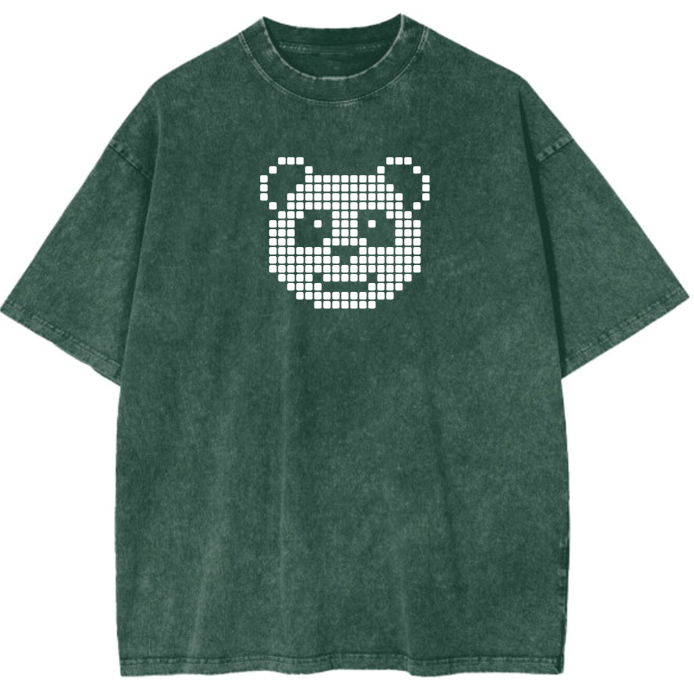 Oversized Washed T-Shirt | Panda