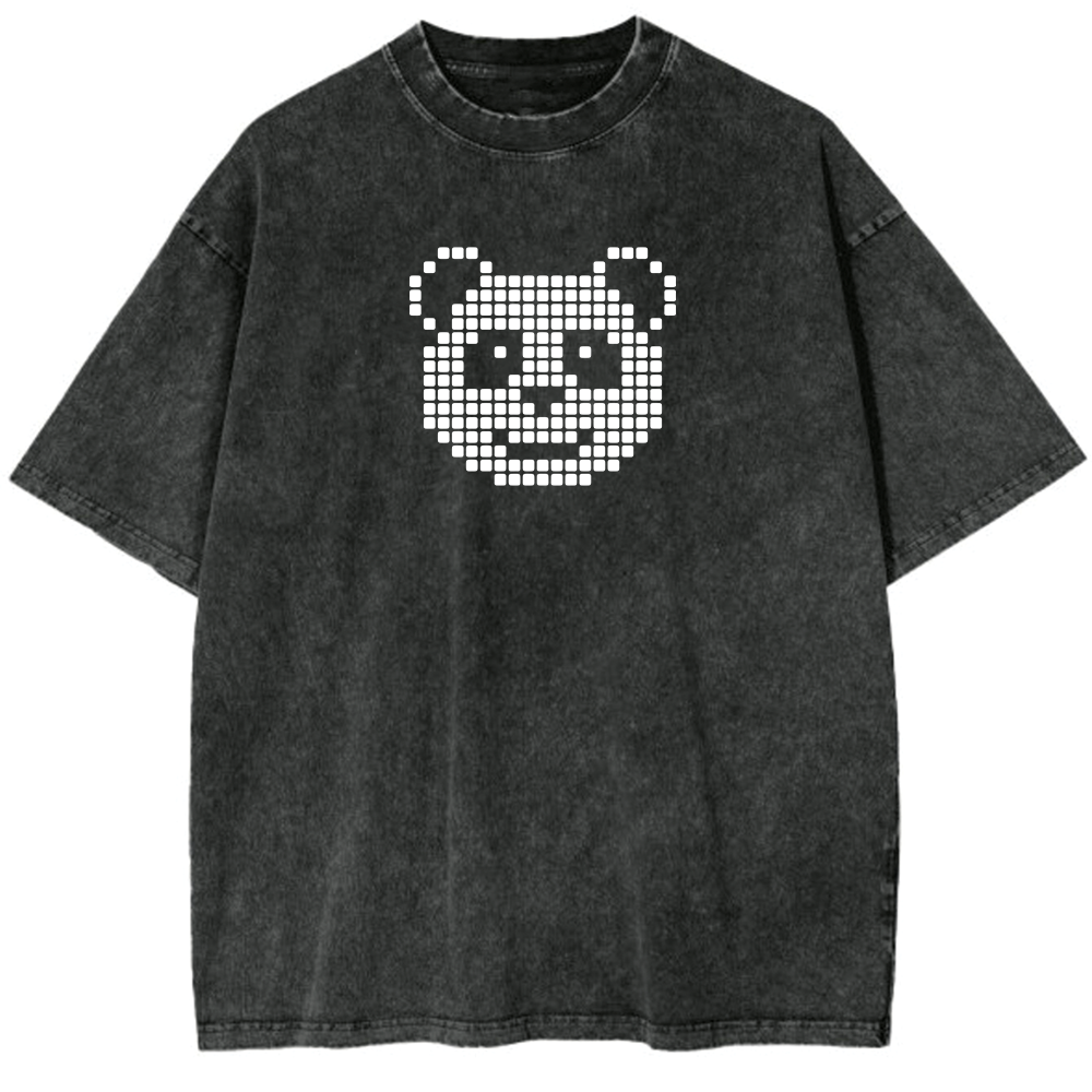 Oversized Washed T-Shirt | Panda