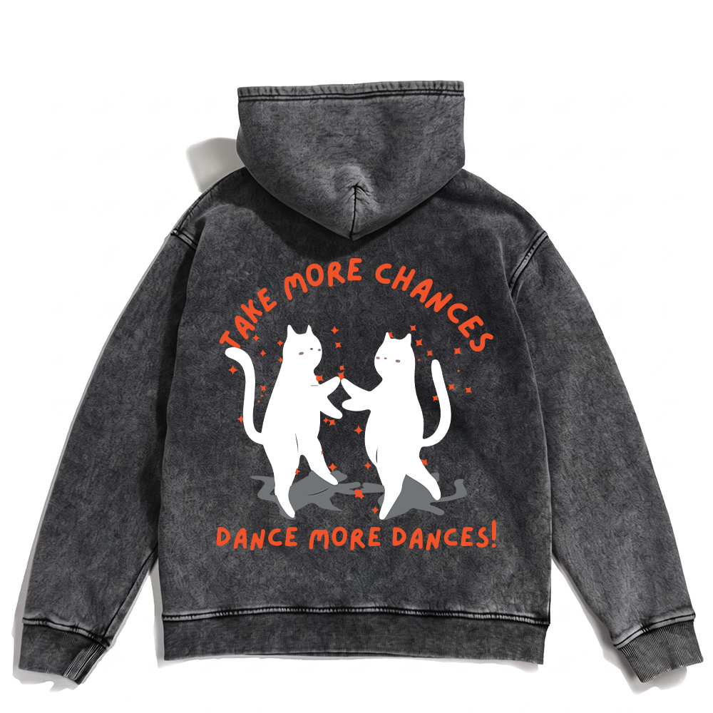 Take More Chances Washed Oversized Hoodie