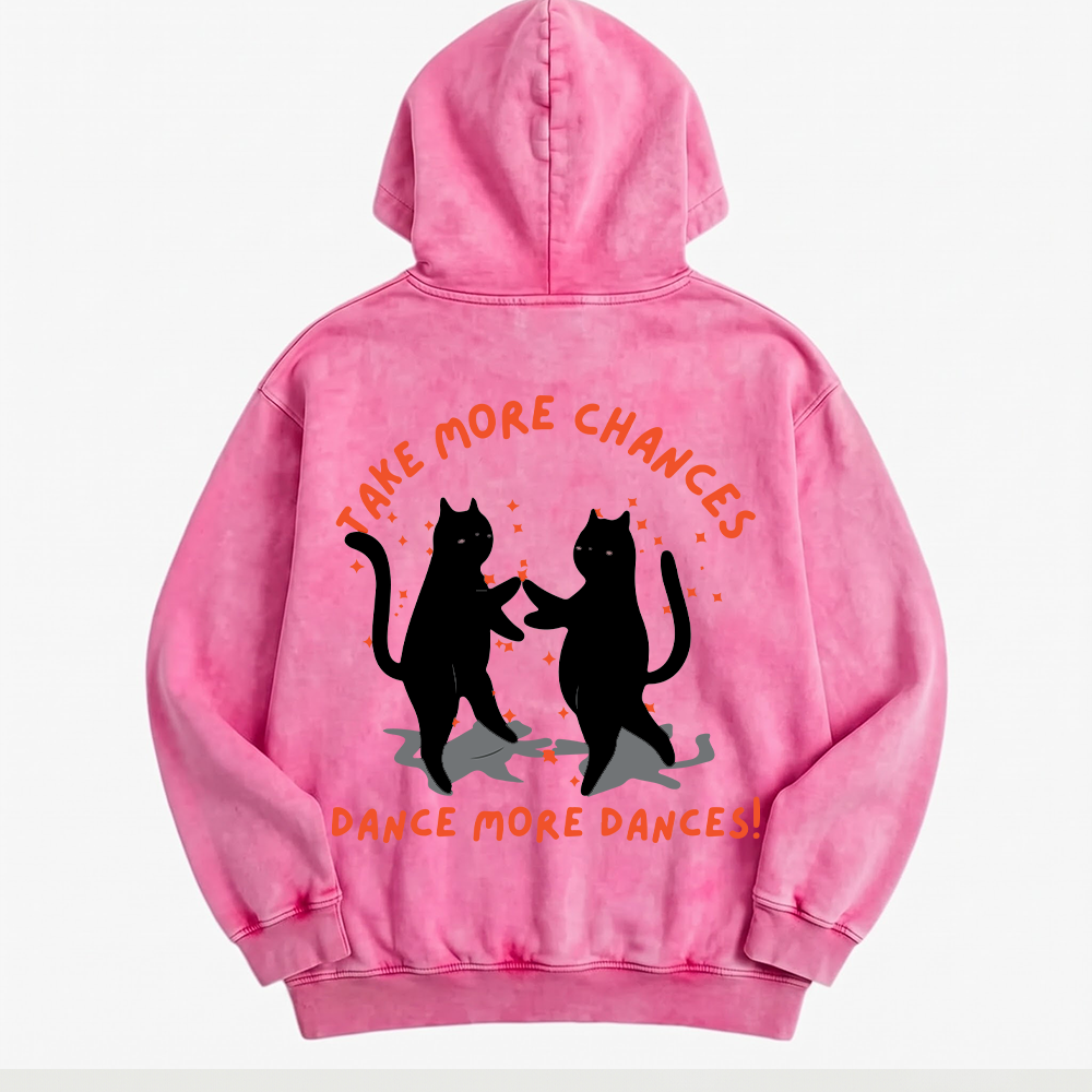 Take More Chances Washed Oversized Hoodie