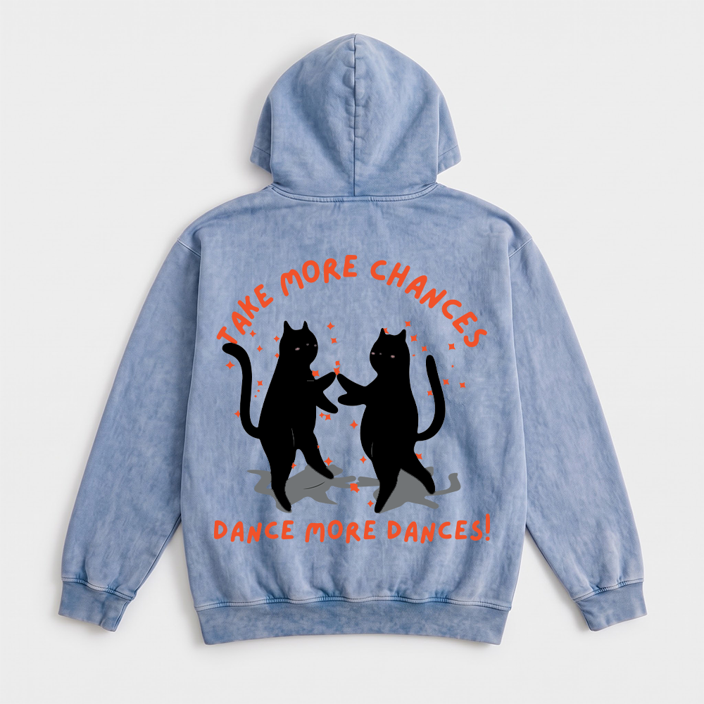 Take More Chances Washed Oversized Hoodie