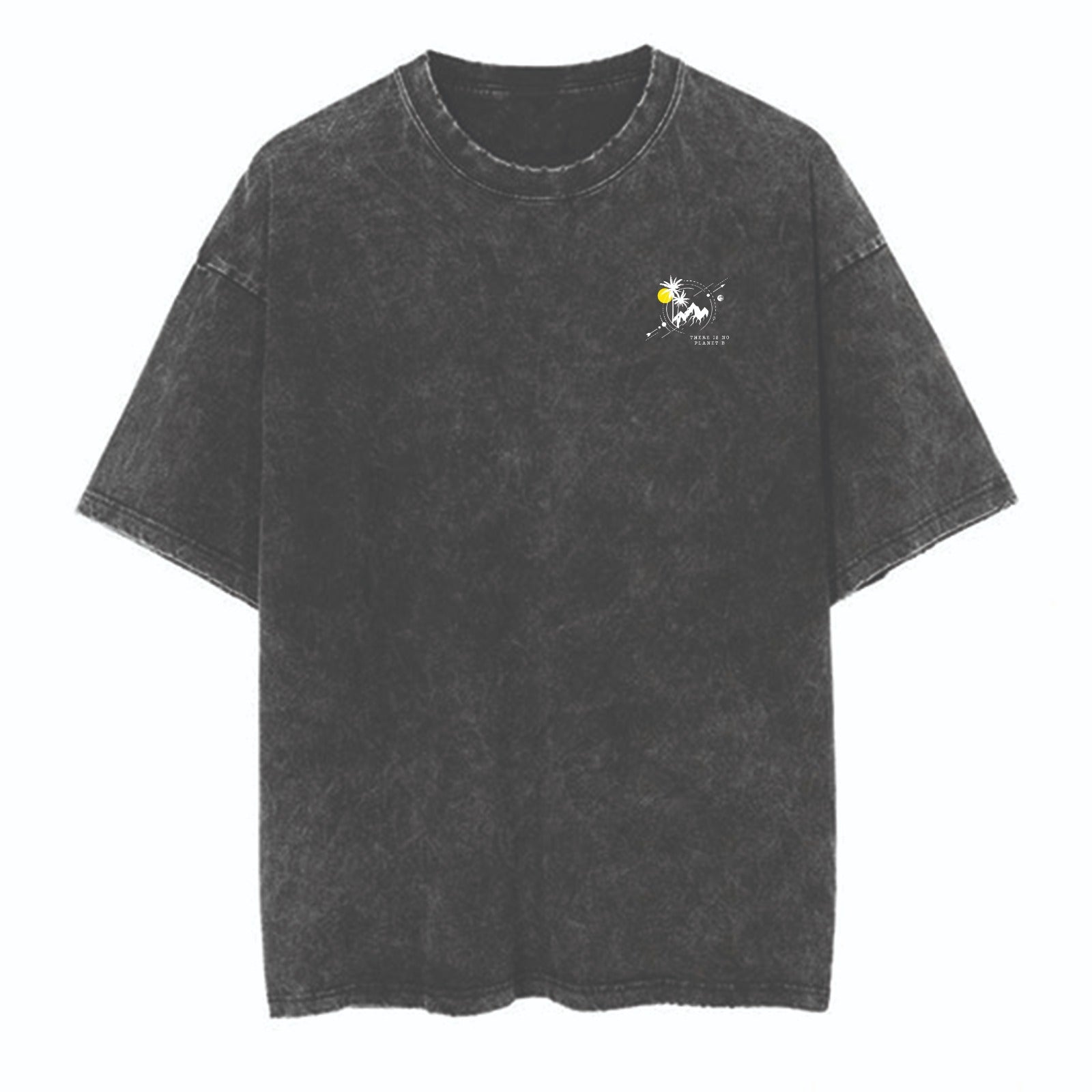 Oversized Washed T-shirt | There is no Planet B