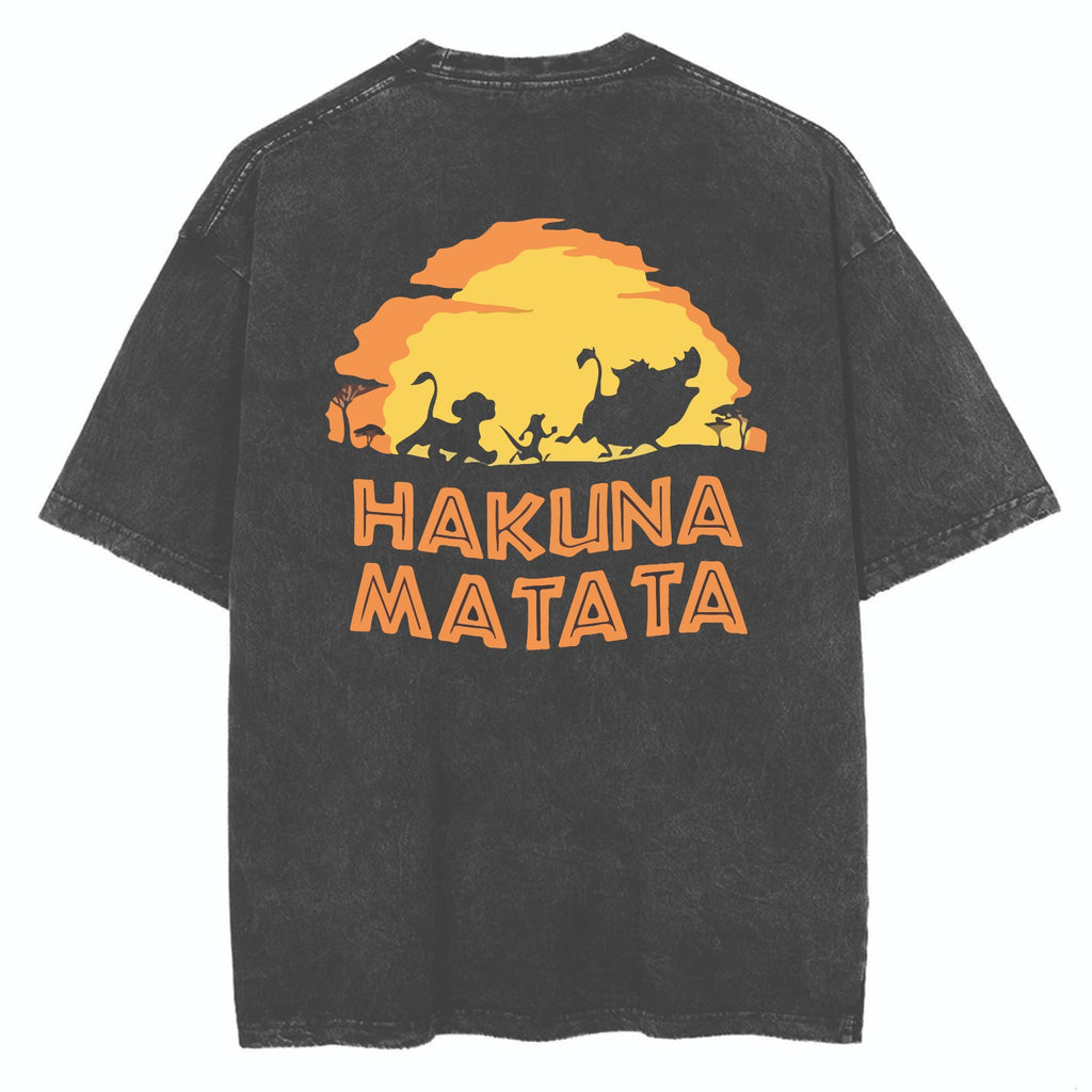 Oversized Washed T-shirt | Hakuna Matata