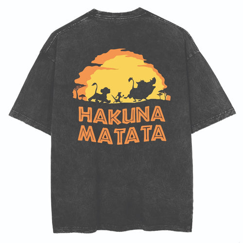 Oversized Washed T-shirt | Hakuna Matata