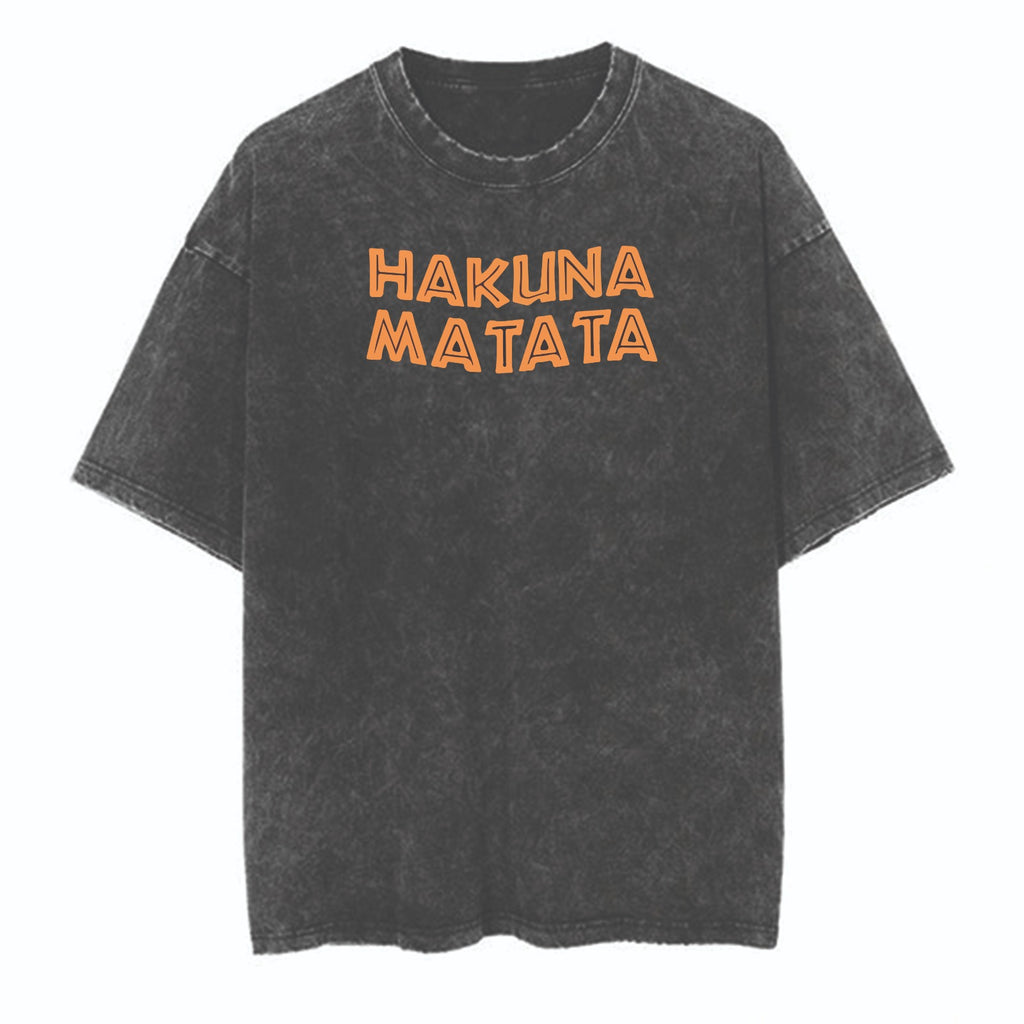 Oversized Washed T-shirt | Hakuna Matata