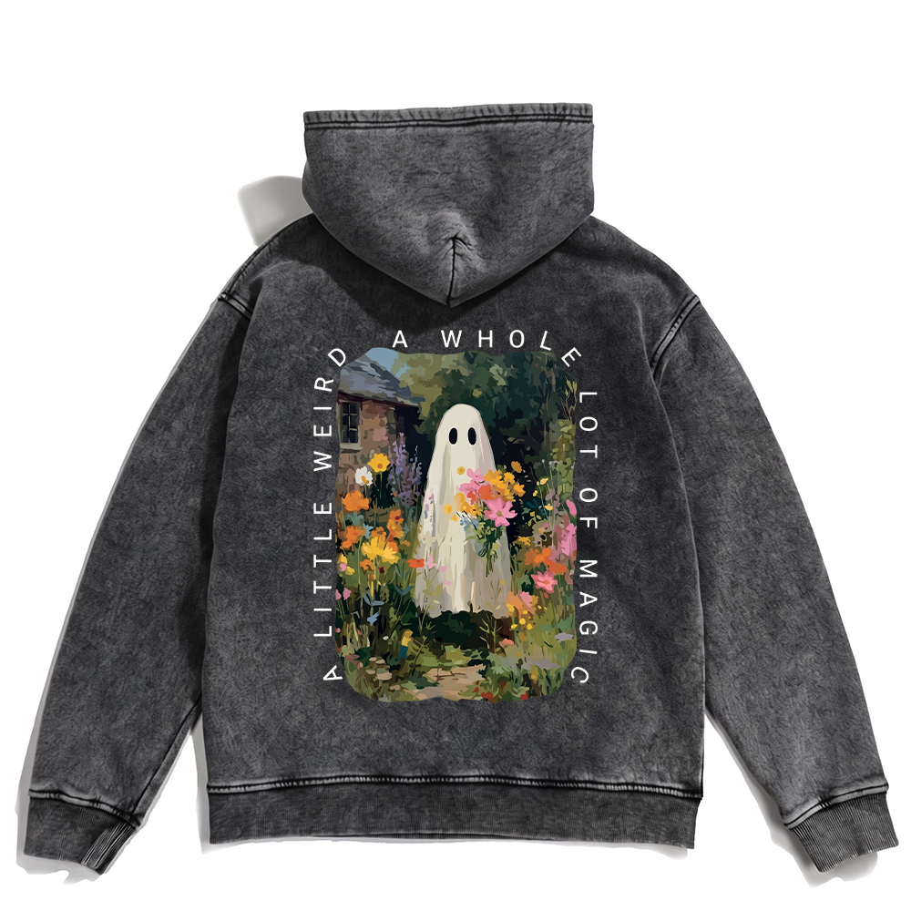 A Little Weird Oversized Washed Hoodie