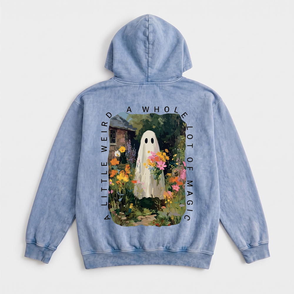 A Little Weird Oversized Washed Hoodie