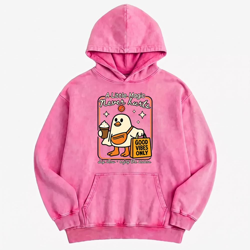 A Little Magic Never Hurts Washed  Oversized Hoodie