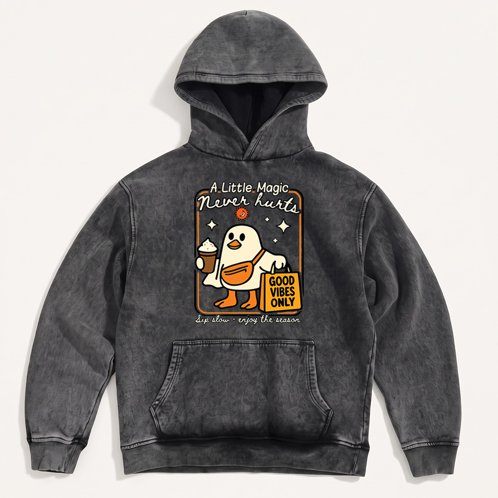 A Little Magic Never Hurts Washed  Oversized Hoodie