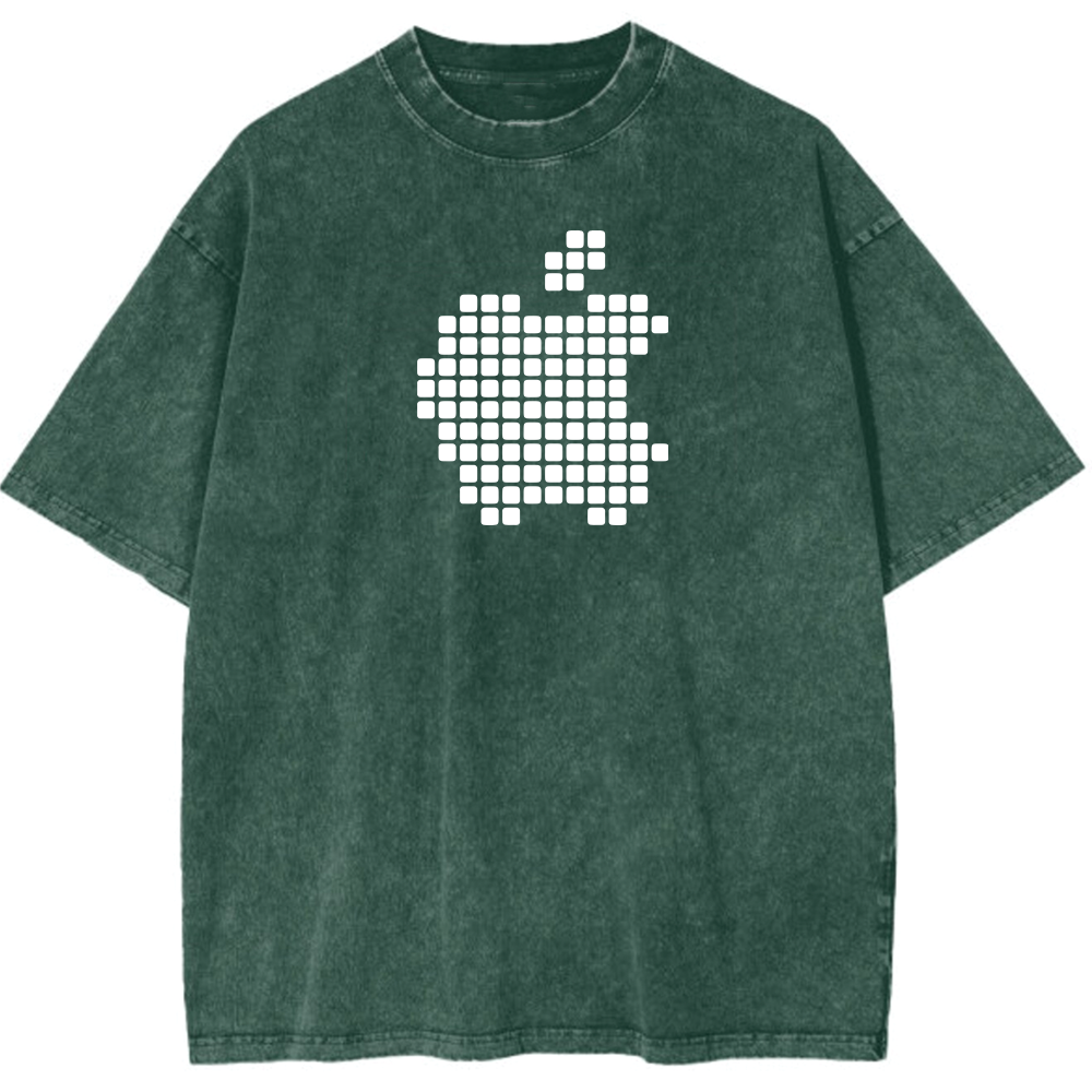 Oversized Washed T-shirt | Apple