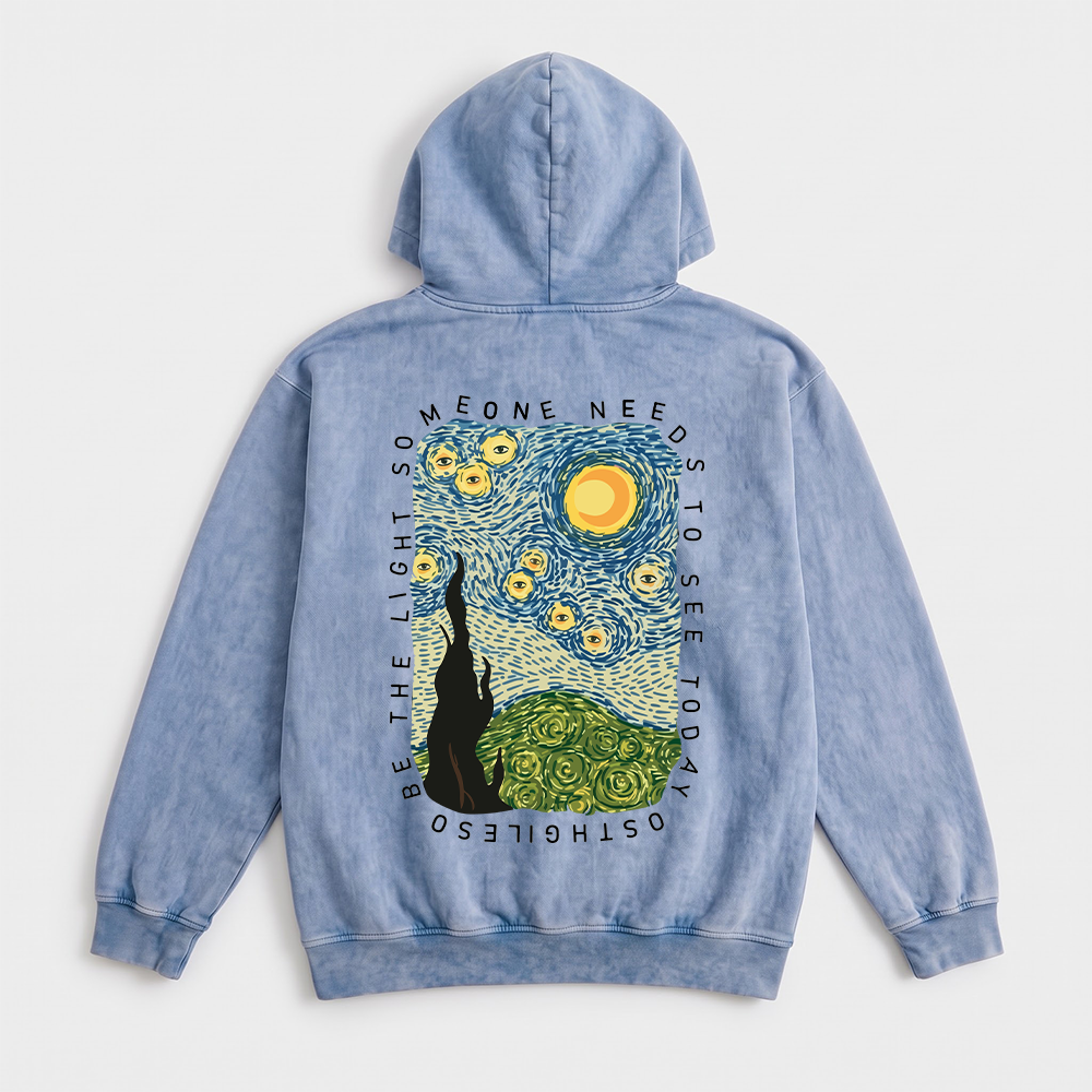 Be the Light Washed Oversized Hoodie