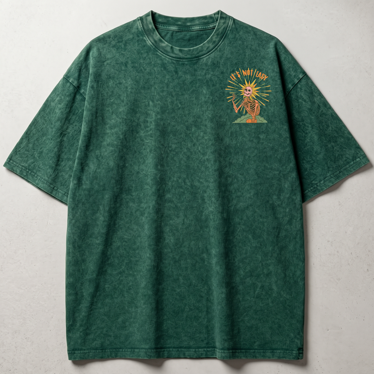 It's not Easy Washed Oversized T-shirt