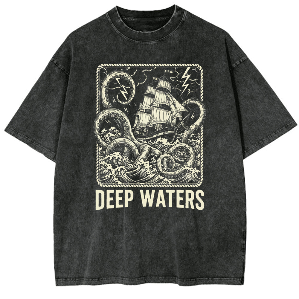 Deep Waters Oversize Washed T-shirt