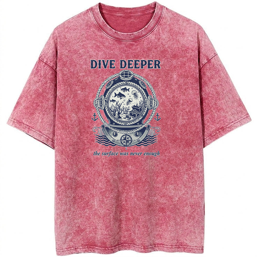 Dive Deeper Oversize Washed T-shirt
