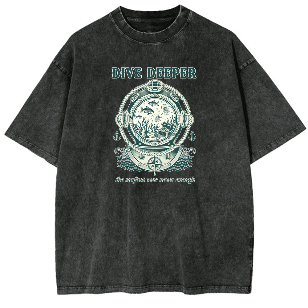 Dive Deeper Oversize Washed T-shirt