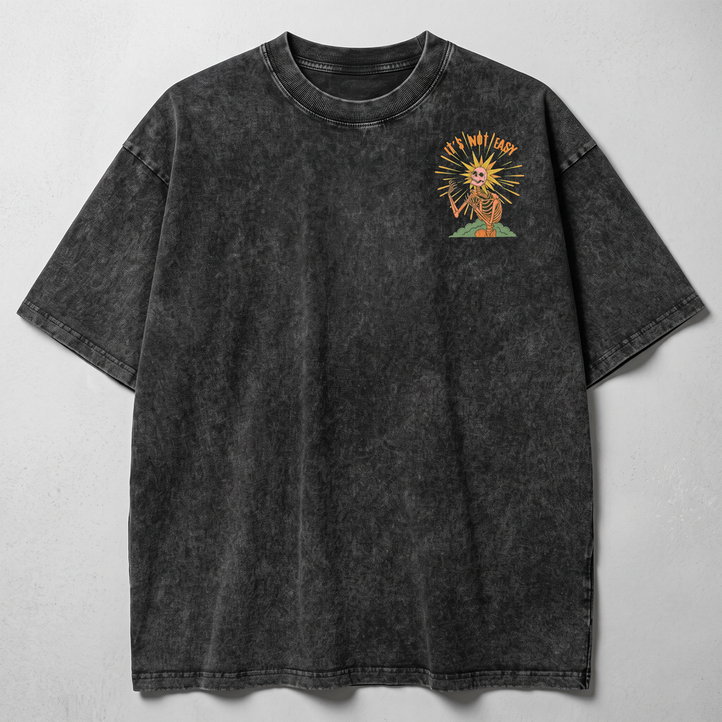 It's not Easy Washed Oversized T-shirt