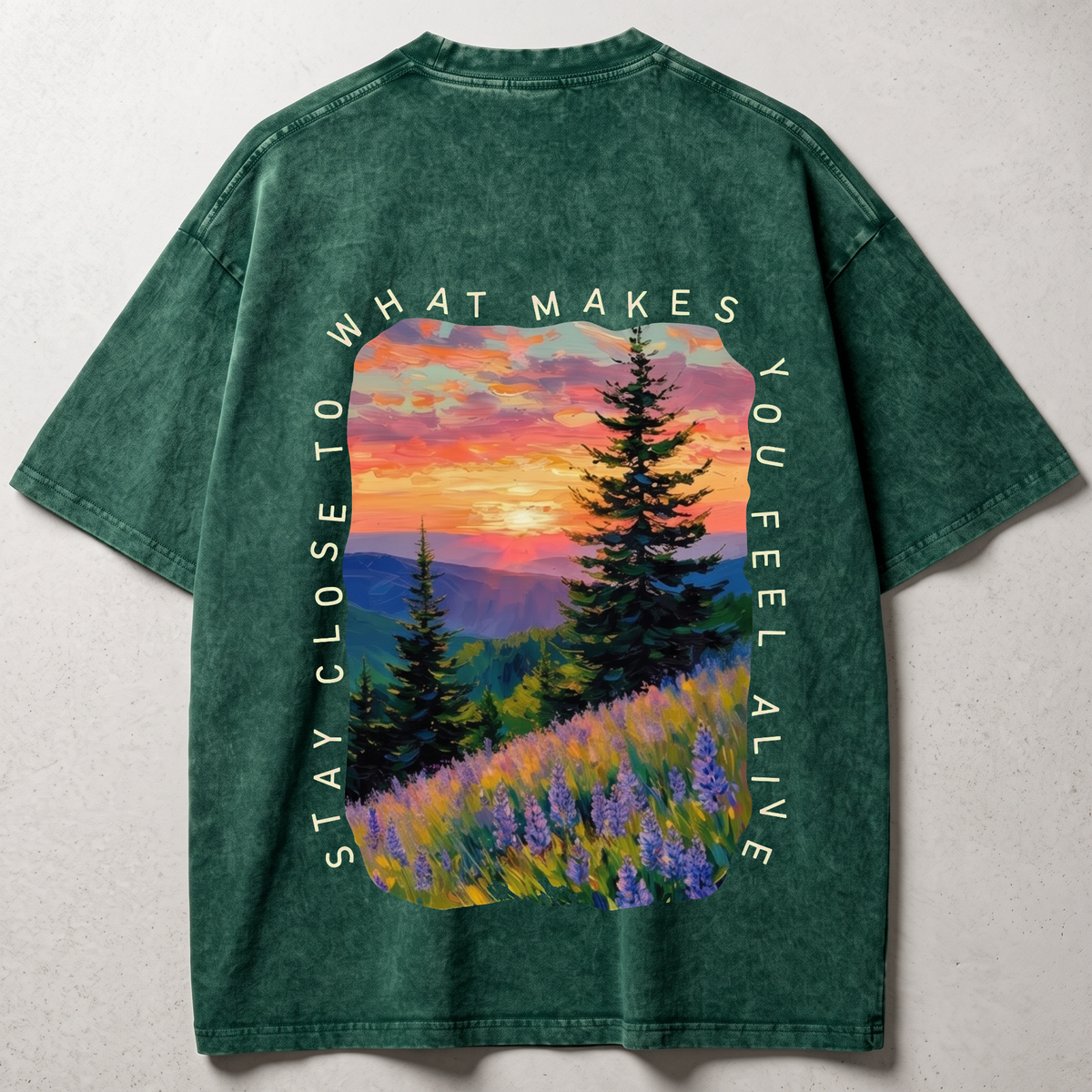 Stay Close Washed Oversized T-shirt