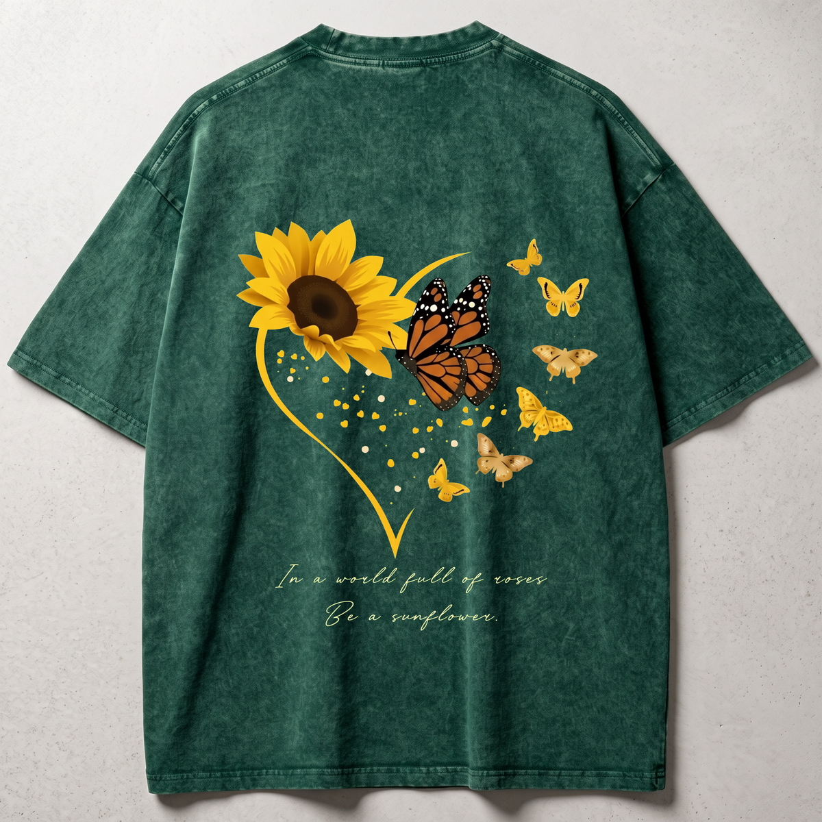 Be A Sunflower Washed Oversized T-shirt