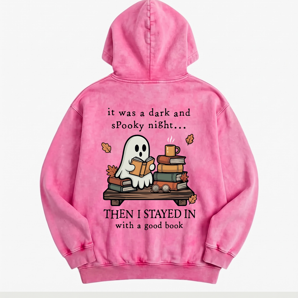 Spooky Night Washed Oversized Hoodie