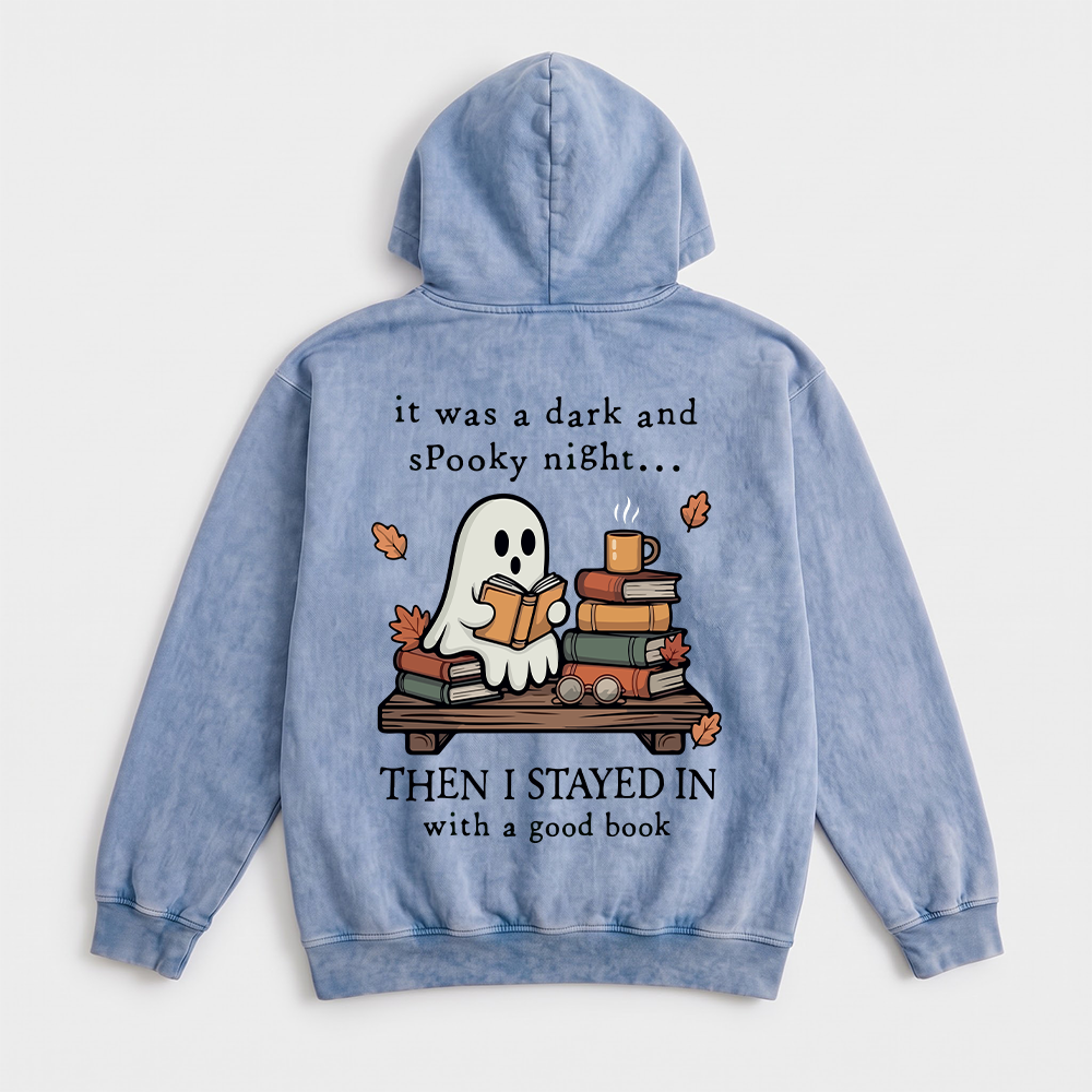 Spooky Night Washed Oversized Hoodie
