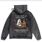 Spooky Night Washed Oversized Hoodie