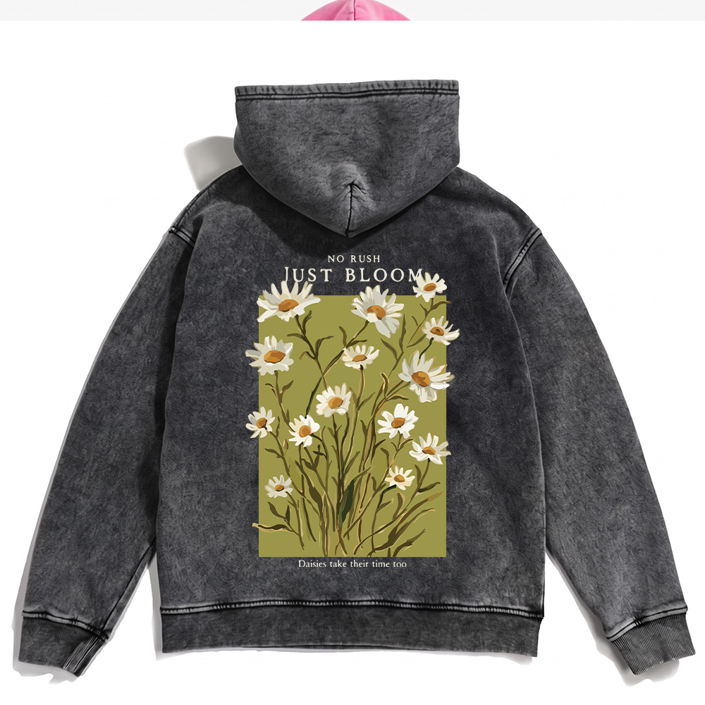 Just Bloom Washed Oversized Hoodie
