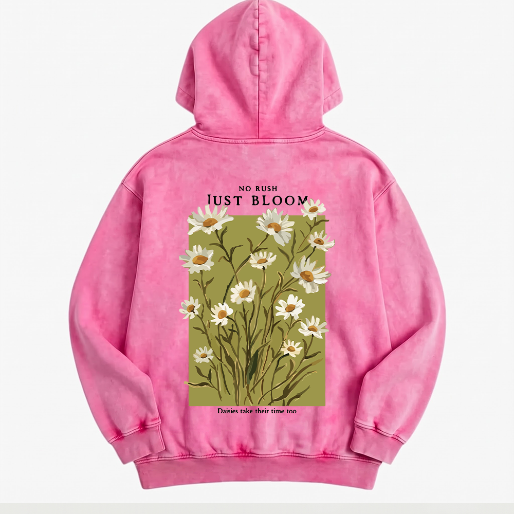 Just Bloom Washed Oversized Hoodie