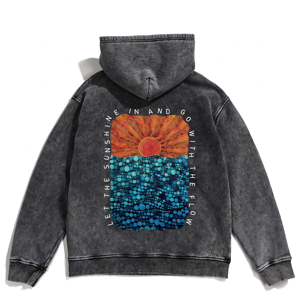 Let The Sun Washed Oversized Hoodie