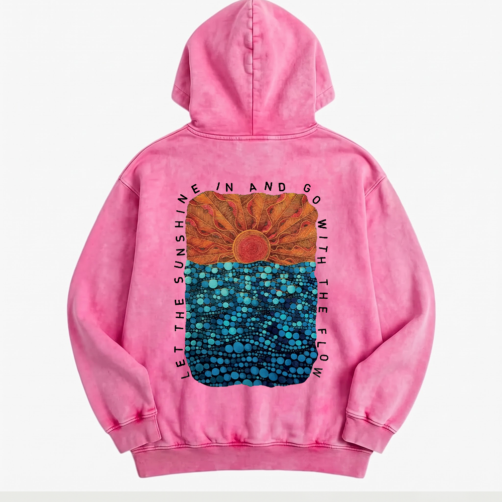 Let The Sun Washed Oversized Hoodie