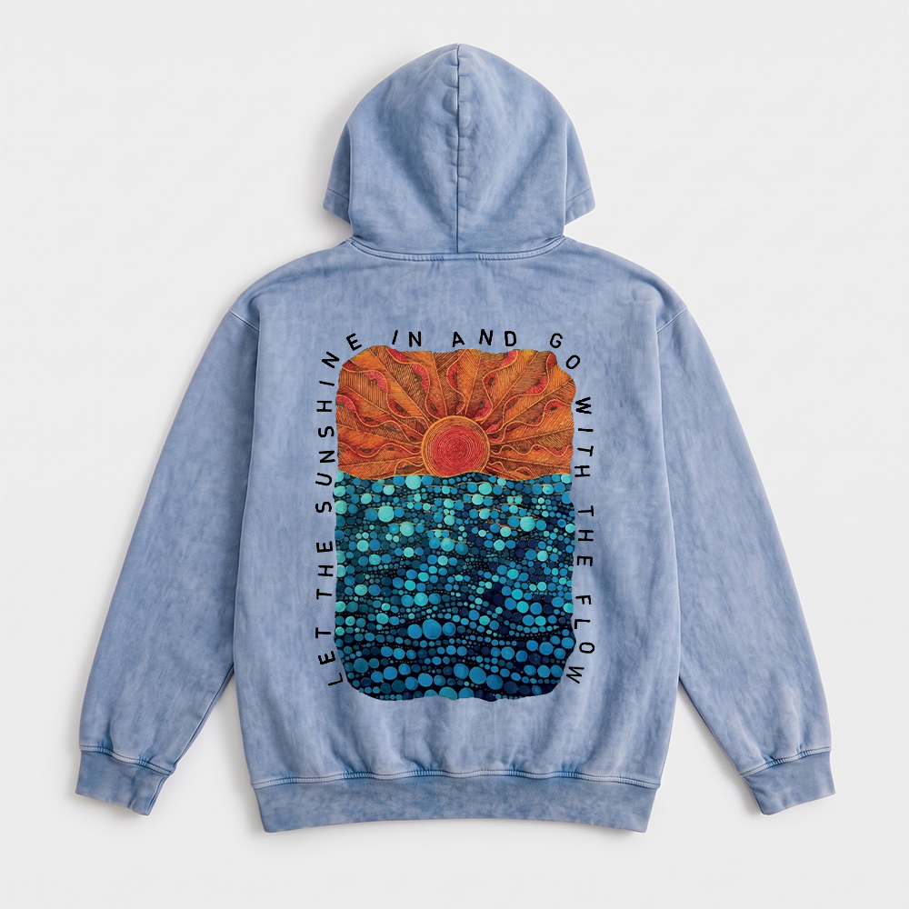 Let The Sun Washed Oversized Hoodie