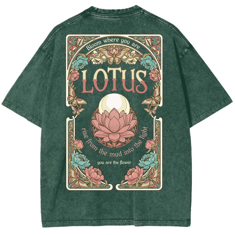 Lotus Oversize Washed T-shit
