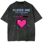 Player one  Oversize Washed T-shirt