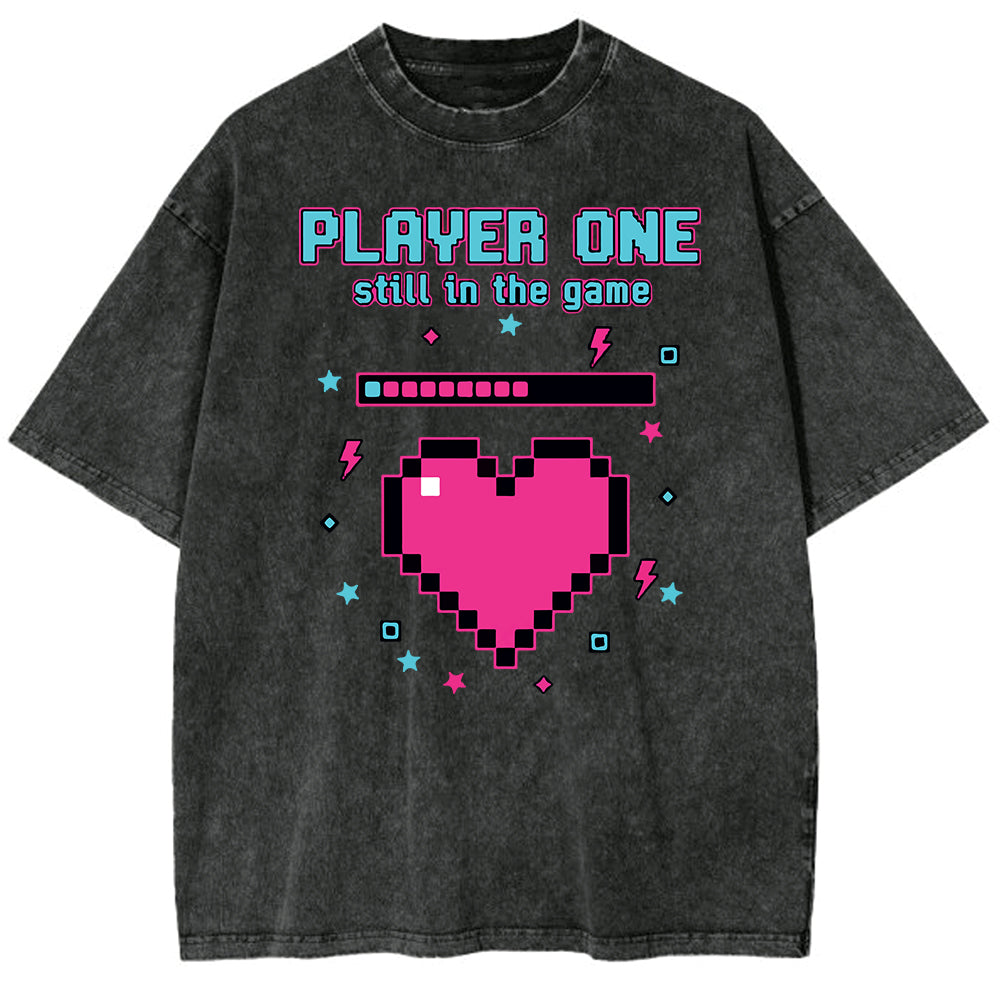 Player one  Oversize Washed T-shirt