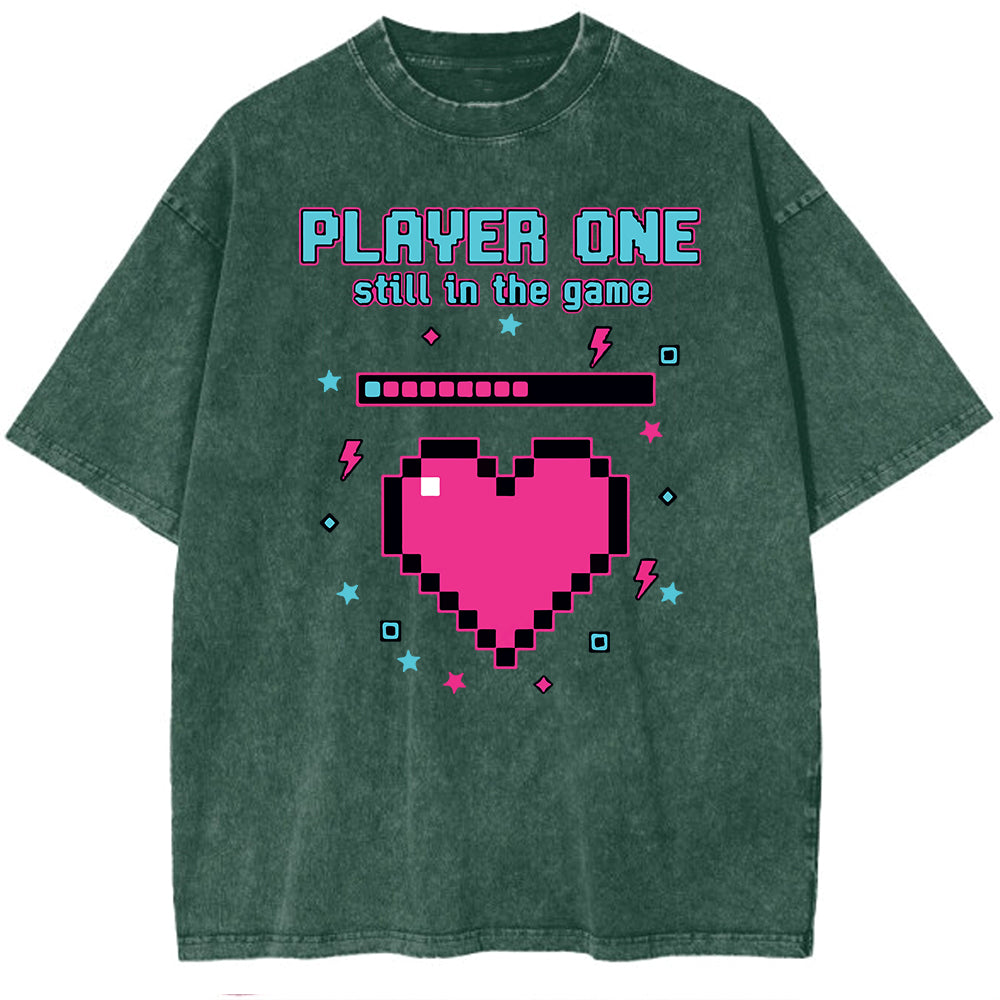 Player one  Oversize Washed T-shirt