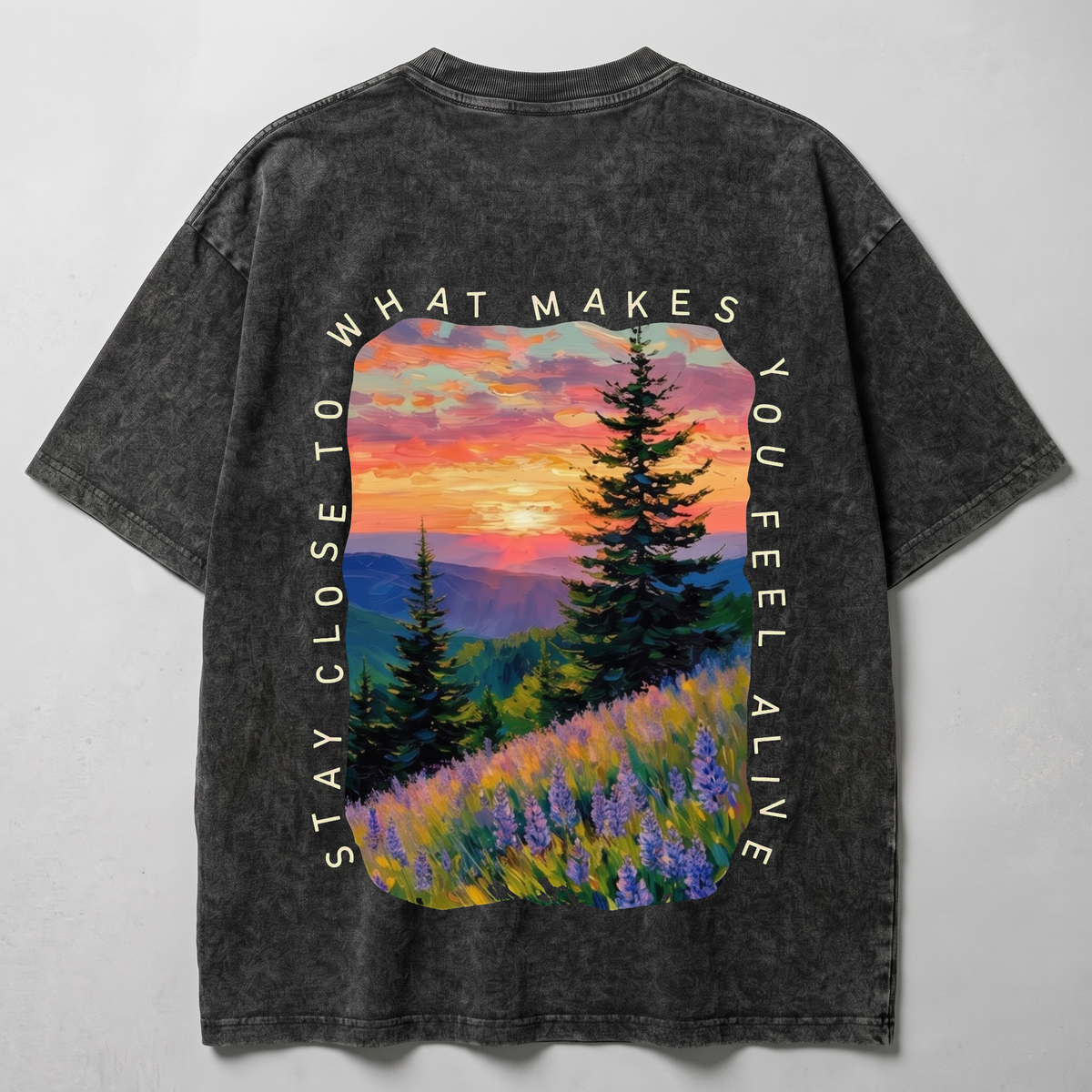 Stay Close Washed Oversized T-shirt