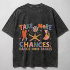 Dance More Dances Washed Oversized T-shirt