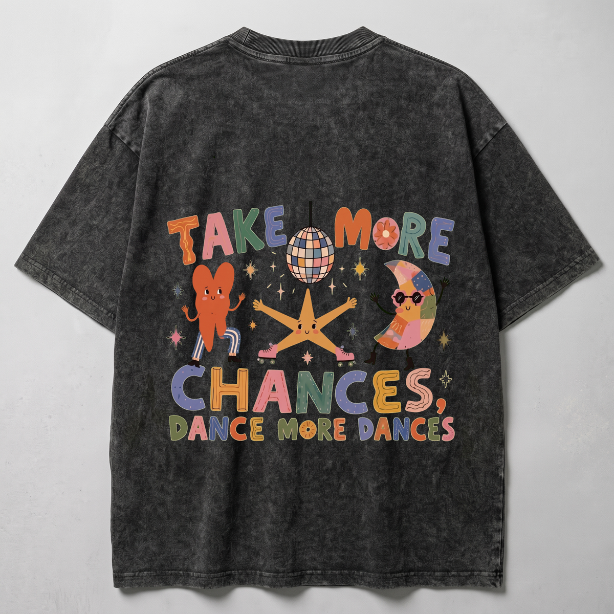 Dance More Dances Washed Oversized T-shirt