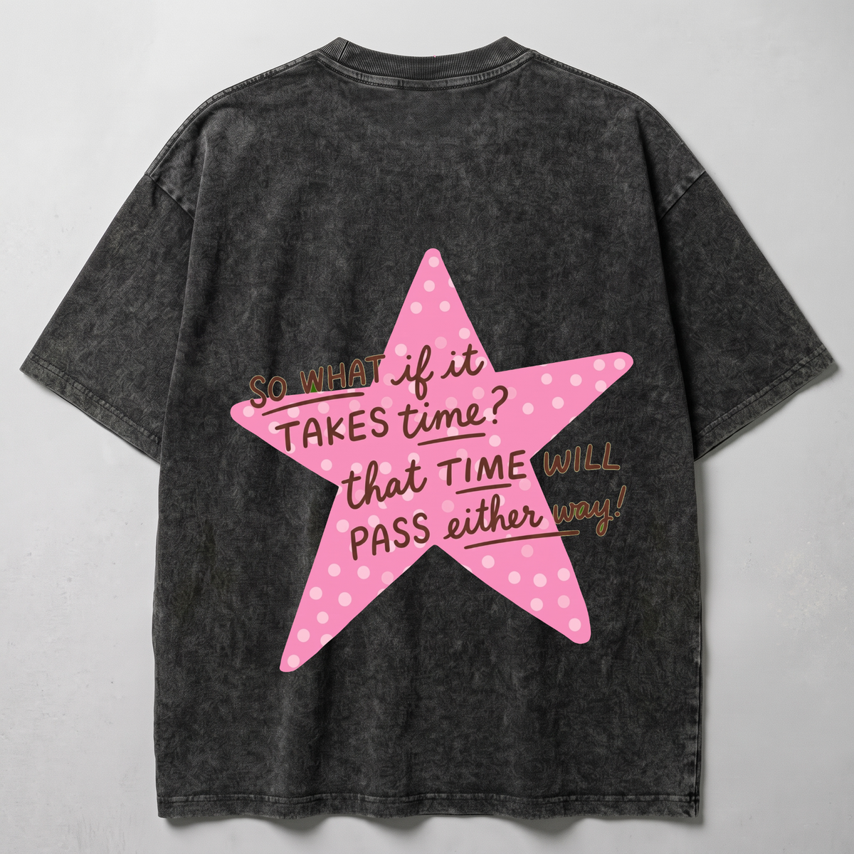 It Takes Time Washed Oversized T-shirt