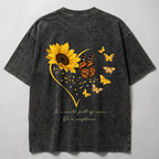 Be A Sunflower Washed Oversized T-shirt