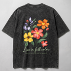 Live in Full Color Washed Oversized T-shirt