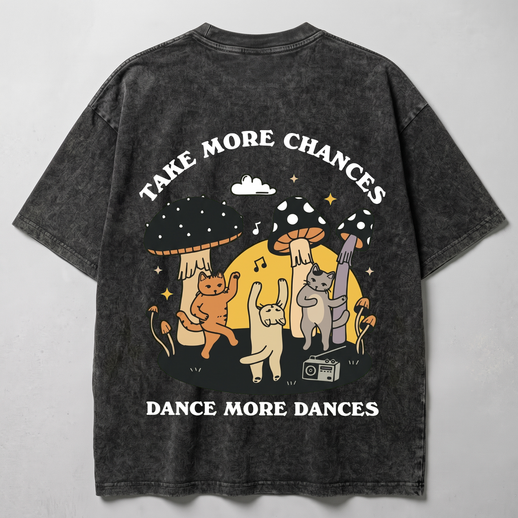 Take More Chances Washed Oversized T-shirt