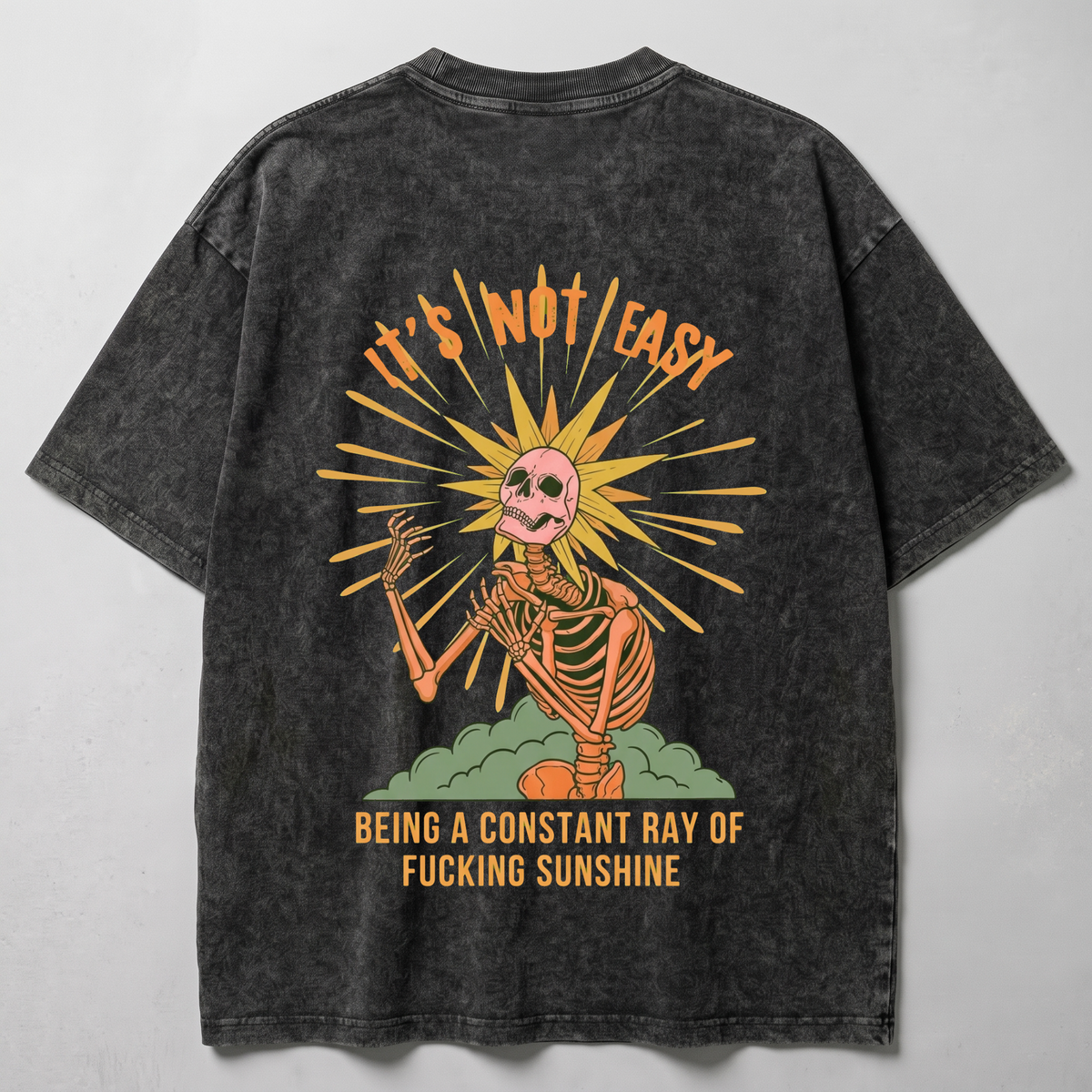 It's not Easy Washed Oversized T-shirt