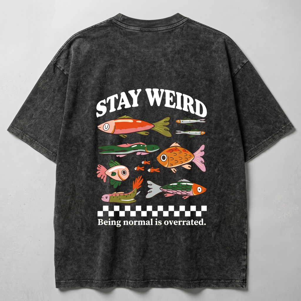 Normal is Overrated Washed Oversized T-shirt