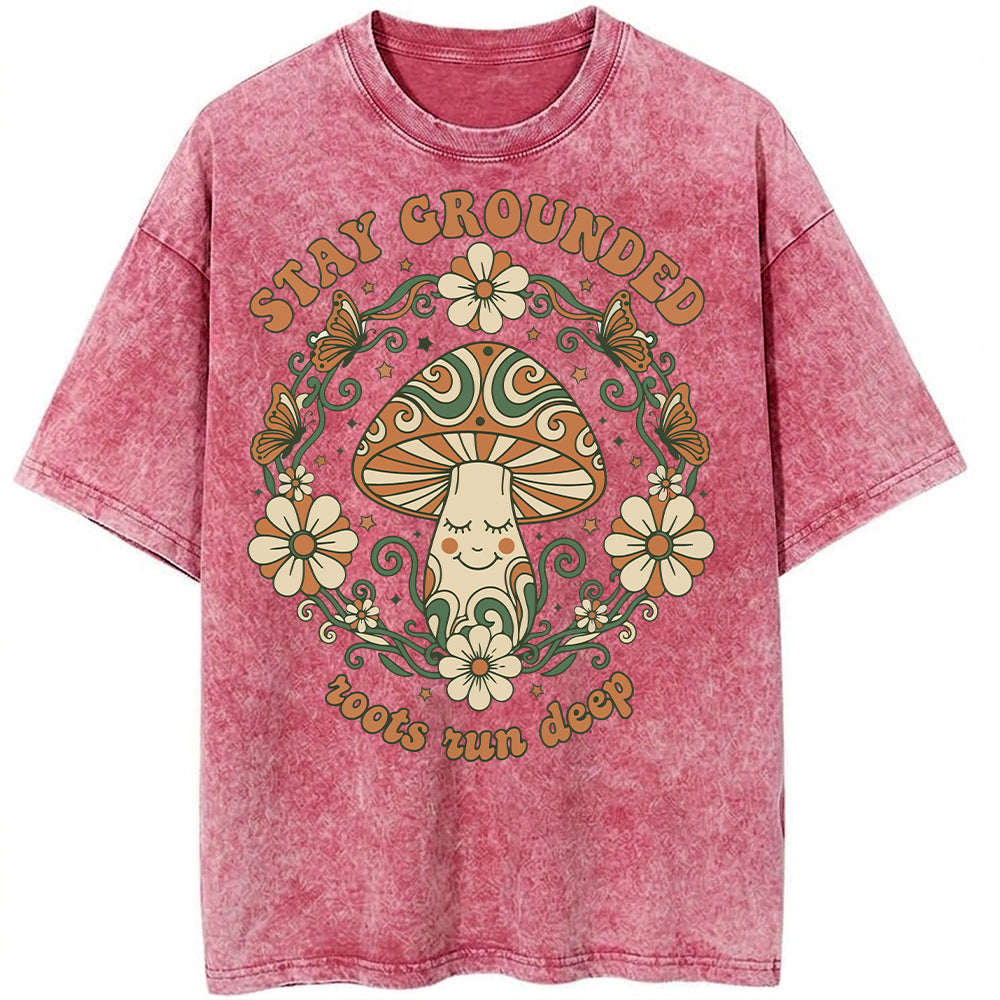 Stay Grounded Oversize Washed T-shirt